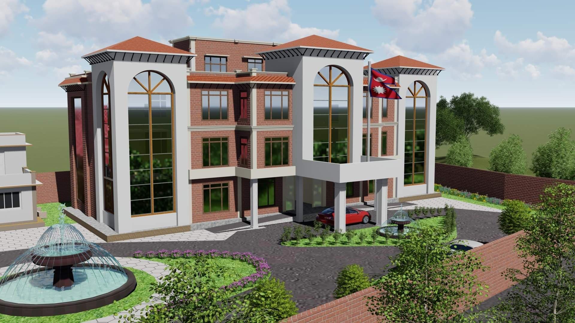 पर्वतको पैयुँ गाउँपालिकाको भवन यस्तो बन्दैछ