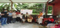 पुष्पलाल स्मृति दिवसमा मोदीबेणीमा सरसफाई र बृद्धाश्रममा खाद्यन्न बितरण