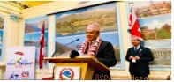 कोभिड कोषमा बेलायतबाट पर्वतका लामिछानेको १५ लाख सहयोग