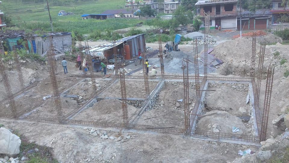 मोदी गाउँपालिकाले वडा कार्यालय बनाउन थाल्यो